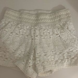White floral kids shorts